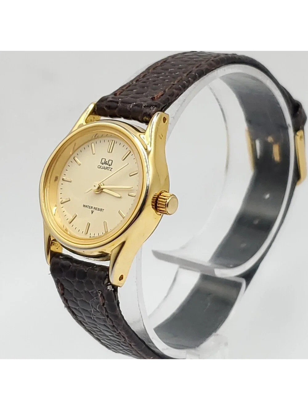 Vintage Citizen Q&Q Watch Women 23mm Gold Tone New Battery